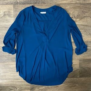 Lush Blue 3/4 length sleeve blouse Sz M
